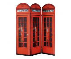Paravento rosso in legno L 150 cm CABINE UK