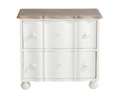 Comodino bianco in mango con cassetti L 60 cm Beaumont