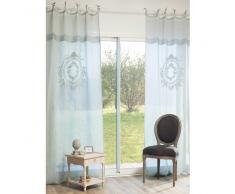 Tenda blu in lino 105 x 270 cm VOLANGES