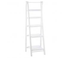 Scaffale bianco a scala in legno L 46 cm Freeport
