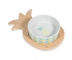 Coppetta in maiolica + tagliere in legno PINEAPPLE