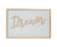 Quadro verde e dorato 60x40 cm JUST DREAM