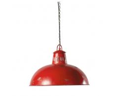Lampadario rosso in metallo D 41 cm BROOKLYN