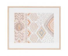 Quadro stampato etnico 55 x 45 cm PINK TRIBU