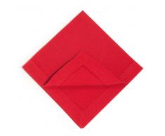 4 tovaglioli rossi in cotone 40 x 40 cm
