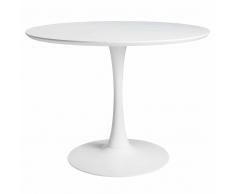 Tavolo rotondo bianco per sala da pranzo L.100 cm Circle