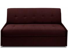 TRIOMPHE divano compatto in microfibra bordò sistema letto RAPIDO RENATONISI 140cm rete a doghe materasso 15cm