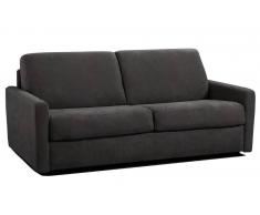 ECLIPSE ELITE nubucuir grigio convertibile sistema rapido a doghe 140cm con sedute e materasso in MEMORY FOAM