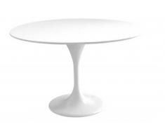 TULIP Tavolo da pranzo rotondo 90 cm laccato bianco