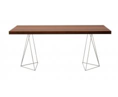TRESTLES TEMAHOME Scrivania design noce 160 x 90