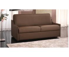 LUNA divano 2-3 posti in pelle talpa sistema letto RAPIDO 120*197*14 cm bracci ultra sottili