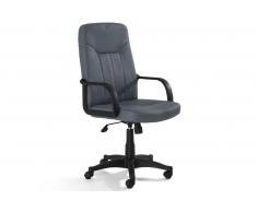 LEAD Sedia da ufficio in finta pelle grigio