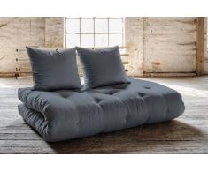 SHIN SANO divano letto in pino massiccio con materasso futon grigio 140*200cm