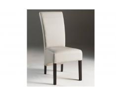 WOLFY Sedia design bianco in massello di legno