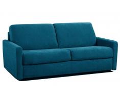ECLIPSE ELITE in tessuto tweed blu convertibile sistema rapido a doghe 140cm con sedute e materasso in MEMORY FOAM