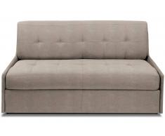 TRIOMPHE divano compatto in microfibra crudo sistema letto RAPIDO RENATONISI 120cm rete a doghe materasso 15cm