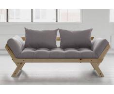 Divano letto trasformabile BEBOP design scandinavo con materasso futon 75*200cm