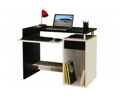 GEEK Scrivania del computer triple piatti nero e bianco