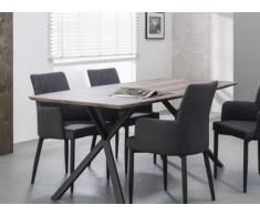 BASH Tavolo da pranzo design in rovere con gambe in acciaio laccato nero