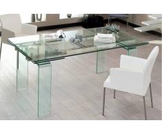 VITRO tavolo allungabile per sala pranza in vetro L 140cm