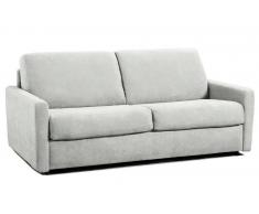 ECLIPSE ELITE pelle eco bianca convertibile sistema rapido a doghe 140cm con sedute e materasso in MEMORY FOAM