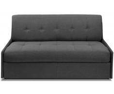 TRIOMPHE divano compatto in microfibra grafite sistema letto RAPIDO RENATONISI 140cm rete a doghe materasso 15cm