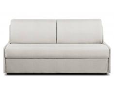 MONACO divano compatto 3 posti in microfibra bianco sistema letto RAPIDO RENATONISI rete a doghe 140cm materasso 20cm