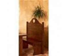 Arredamento bar - Panca per pub - mod. 025p12 - struttura in legno - finiture legno in anilina beige, pino naturale, ciliegio e noce - schienale con finitura opaca - per uso interno - quantita' minima acquistabile n. 1 - dim. cm l 120 x p 43 x h 134 -