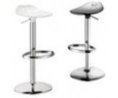 Arredamento bar - Sgabello frog up - mod. 2297 - struttura in acciaio cromato - sedile in policarbonato riciclabile - sgabello girevole regolabile in altezza con pistone a gas - per uso interno - quantita' minima acquistabile n. 1 - dim. cm l 44 x p 4