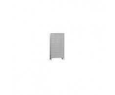 Forniture ristorazione - Armadio casellare - in lamiera d'acciaio profilata - spessore 6/10 - mod. 170/15 - n.15 posti - n.15 antine battenti - dim. ingresso vano cm l 22 x p 46,5 x h 29 - dim. cm l 90 x p 50 x h 180