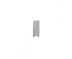 Forniture ristorazione - Armadio casellare - in lamiera d'acciaio profilata - spessore 6/10 - mod. 170/10 - n.10 posti - n.10 antine battenti - dim. ingresso vano cm l 22 x p 46,5 x h 29 - dim. cm l 60 x p 50 x h 180
