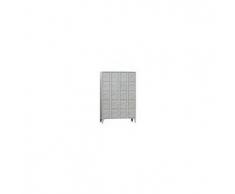 Forniture ristorazione - Armadio casellare - in lamiera d'acciaio profilata - spessore 6/10 - mod. 170/20 - n.20 posti - n.20 antine battenti - dim. ingresso vano cm l 22 x p 46,5 x h 29 - dim. cm l 120 x p 50 x h 180
