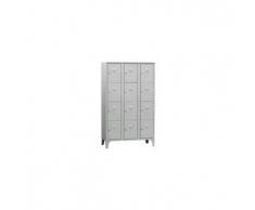 Forniture ristorazione - Armadio casellare - in lamiera d'acciaio profilata - spessore 6/10 - mod. 170/12 - n.12 posti - n.12 antine battenti - dim. ingresso vano cm l 27 x p 46,5 x h 37 - dim. cm l 105 x p 50 x h 180