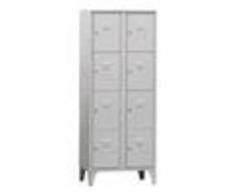 Forniture ristorazione - Armadio casellare - in lamiera d'acciaio profilata - spessore 6/10 - mod. 170/8 - n.8 posti - n.8 antine battenti - dim. ingresso vano cm l 27 x p 46,5 x h 37 - dim. cm l 70 x p 50 x h 180