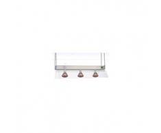 Forniture ristorazione - Supporto con lampade ad infrarossi a sospensione - mod. lampade sospensione 95 - supporto in lamiera d'acciaio inox - parafiato in plexiglass curvo - interruttore di accensione - modelli disponibili con 2, 3 o 4 lampade - norm