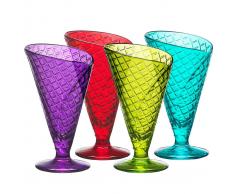 Bormioli Coppa Da Dessert Gelato Multicolor, 4 Pezzi