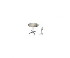 R70/P - Tavolo alluminio diam.70cm top pieghevole gamba centr. bar ristorante albergo