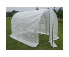 Serra tunnel da giardino con porta battente MIMOSA - 6m² - 3 x 2 x 2 m - HABITAT ET JARDIN