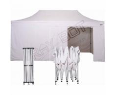 Gazebo Pieghevole 3x6 bianco RAY BOT + 4 Teli Laterali PVC 350g
