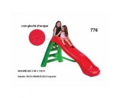 SCIVOLO GIOCO AD ACQUA PER BAMBINI BABY DA GIARDINO 4 GRADINI ESTERNO 200X99X100 - LGV