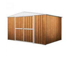 Casetta Box Da Giardino In Lamiera Legno Per Deposito Attrezzi 360x345x212cm Enaudi