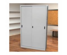 Armadio in Metallo Ufficio per Archiviazione ad Ante Scorrevoli Dim. 150x45x250h - FLEDA TRADING