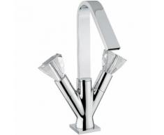 MONOFORO LAVABO CANNA GIREVOLE BUGNATESE SYNTESI 7934 (Cromo) - BUGNATESE RUBINETTERIA