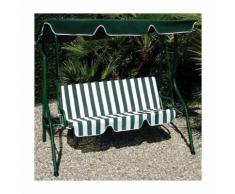 Dondolo 3 posti in acciaio giardino esterno cm 70x115x152 Cuscino - DFL