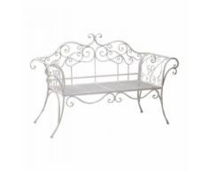 PANCHINA IN METALLO VIAREGGIO BIANCO SMONTATA CM143X51H92 - VACCHETTI