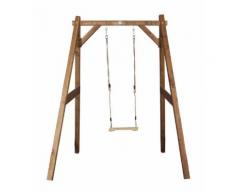 Axi Altalena Legno Singola Seduta Corde Gioco Bambini + 3 Anni Esterno Alt 215cm