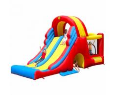 Mega Scivolo Combo Giostra Castello Gonfiabile Con Pompa Inclusa Happy Hop - HAPPYHOP
