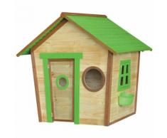 Casetta Gioco Per Bambino In Legno 140x130x140 Cm Fantasy Verde - RANIERI
