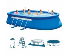 Intex Piscina fuoriterra gonfiabile 610x366x122cm + pompa scaletta teli 28194