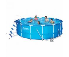 Bestway Piscina fuoriterra con struttura 457x122cm + pompa filtro scaletta 56438